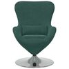 vidaXL Fauteuil &oelig;uf Vert fonc&eacute; Velours