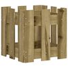 vidaXL Jardini&egrave;re avec design de cl&ocirc;ture 30x30x30 cm pin impr&eacute;gn&eacute;