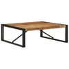 vidaXL Table basse 100x100x35 cm bois de manguier massif brut