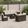 vidaXL Salon de jardin avec coussins 9 pcs marron r&eacute;sine tress&eacute;e