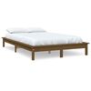 vidaXL Cadre de lit sans matelas marron miel 160x200 cm bois massif