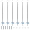 vidaXL Ancre de terre 6 pcs Argent&eacute; &Oslash;10 x 60 cm M&eacute;tal galvanis&eacute;
