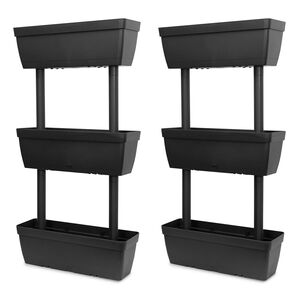 vidaXL Jardini&egrave;res 6 pcs 100 cm Anthracite