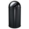 EKO Poubelle avec couvercle &agrave; pression 40 L Noir mat