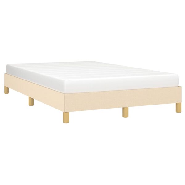 vidaXL Cadre de lit sans matelas cr&egrave;me 120x190 cm tissu