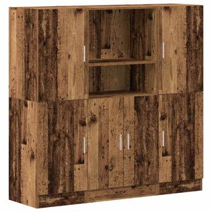 vidaXL Ensemble d'armoires de cuisine 3 pcs vieux bois