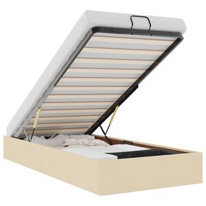 vidaXL Cadre de lit ottoman sans matelas cr&egrave;me 80x200 cm tissu