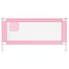 vidaXL Barri&egrave;re de s&eacute;curit&eacute; de lit d'enfant Rose 180x25 cm Tissu