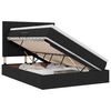 vidaXL Lit avec rangement et matelas Noir 140 x 200 cm tissu