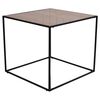 House Nordic Table d'appoint Johanna 50 cm carr&eacute; Noir et naturel