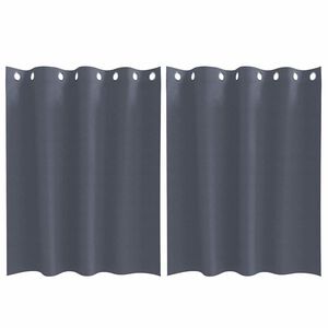 vidaXL Rideaux occultants avec anneaux 2 pcs Anthracite 140 x 140 cm
