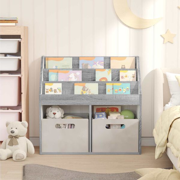 vidaXL Biblioth&egrave;que pour enfants Gris Sonoma 72,5 x 29,5 x 69 cm