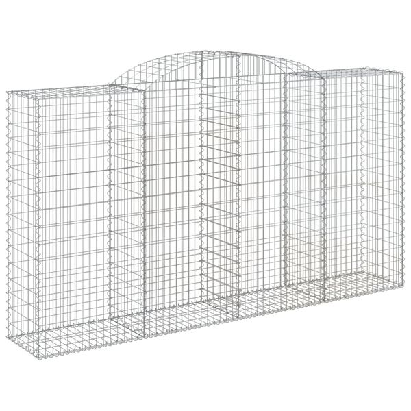 vidaXL Paniers &agrave; gabions arqu&eacute;s 30 pcs 300x50x160/180 cm fer galvanis&eacute;