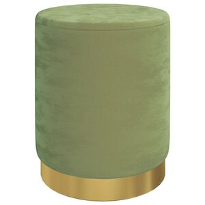 vidaXL Tabouret de rangement rond Vert moutarde Velours 31 x 37 cm