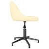 vidaXL Chaise pivotante de salle &agrave; manger Cr&egrave;me Velours