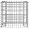 vidaXL Banc de jardin avec panier en gabion bois massif de pin