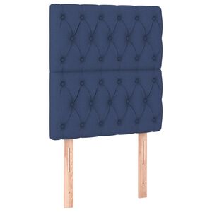 vidaXL T&ecirc;te de lit Bleu 80x7x118/128 cm Tissu
