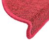 vidaXL Tapis d'escalier 10 pi&egrave;ces 56 x 17 x 3 cm Rouge Demi-rond