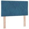 vidaXL T&ecirc;te de lit Bleu fonc&eacute; 80 cm Velours