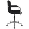 vidaXL Chaise pivotante de bureau Noir Tissu