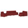vidaXL Ensemble de canap&eacute;s 3 pcs coussins d&eacute;coratifs et coussins