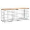 vidaXL Banc de jardin design de gabion 103x31,5x42 bois massif de pin