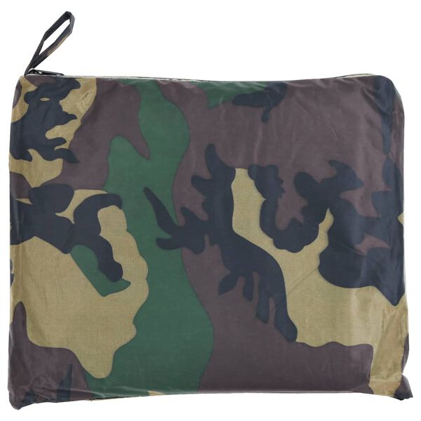 vidaXL Combinaison de pluie avec capuche 2 pcs Hommes Camouflage M