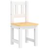 vidaXL Ensemble de table et chaises enfants 4 pcs Blanc et beige MDF