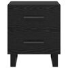 vidaXL Cabinet de chevet avec tiroir Ch&ecirc;ne noir 40 x 35 x 47,5 cm