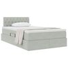 vidaXL Lit de Rangement avec matelas Gris clair 120 x 190 cm Velours
