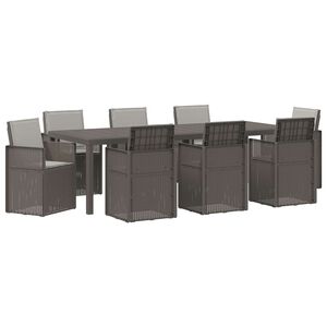 vidaXL Ensemble de salle &agrave; manger pour jardin 9 pc Gris clair PP