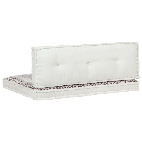 vidaXL Ensemble de coussins de palette de jardin lot de 2 Imprim&eacute;