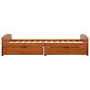 vidaXL Cadre de lit avec 2 tiroirs marron miel bois de pin 90x200 cm
