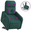 vidaXL Fauteuil inclinable de massage Vert fonc&eacute; Tissu