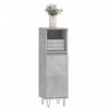 vidaXL Armoire de salle de bain gris b&eacute;ton 30x30x100 cm