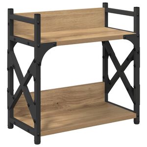 vidaXL Support d'imprimante Ch&ecirc;ne artisanal 40 x 20 x 40 cm