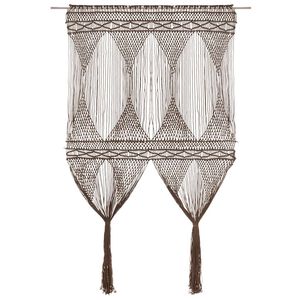vidaXL Rideau en macram&eacute; Taupe 140x240 cm Coton