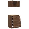vidaXL Armoires de garage 2 pcs ch&ecirc;ne marron bois d'ing&eacute;nierie