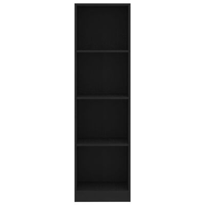 vidaXL Bibliothèque à 4 niveaux Noir 40x24x142 cm Aggloméré