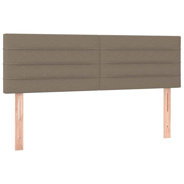 vidaXL T&ecirc;te de lit &agrave; LED Taupe 144x5x78/88 cm Tissu