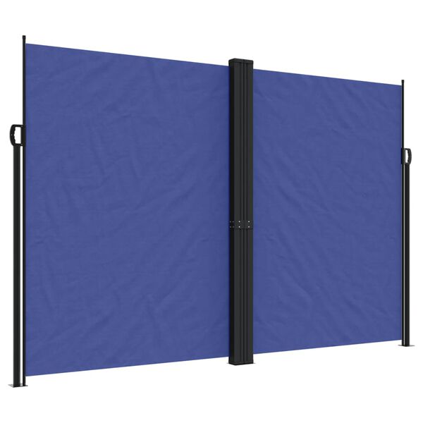 vidaXL Auvent lat&eacute;ral r&eacute;tractable bleu 220x1000 cm