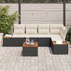 vidaXL Ensemble de canap&eacute; de jardin avec coussin 6 pcs Noir Poly rotin