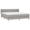 vidaXL Sommier &agrave; lattes de lit avec matelas Gris clair 160x200cm Tissu