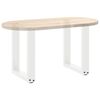 vidaXL Pieds de table basse en U 2 pièces Blanc 28 x (42-43) cm Acier