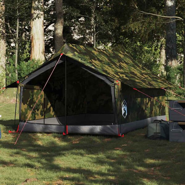 vidaXL Tente de camping 2 personnes camouflage imperm&eacute;able