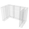 vidaXL Cadre &agrave; gabion de poubelle double Acier 180 x 100 x 120 cm