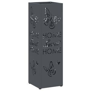 vidaXL Stand de Parapluie de Pluie Anthracite 15,5 x 15,5 x 49 cm