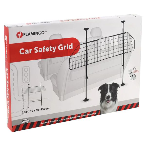 FLAMINGO Grille de s&eacute;curit&eacute; r&eacute;glable d'auto pour chien Hula