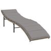 vidaXL Chaise longue avec coussin beige 55x199x50 cm r&eacute;sine tress&eacute;e