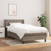 vidaXL Sommier &agrave; lattes de lit avec matelas Taupe 80x200 cm Tissu